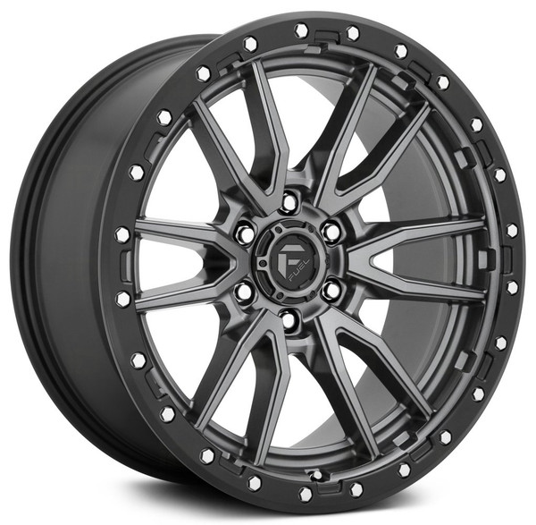 20x9 Fuel Off-Road Rebel 6 Anthracite w/ Black Lip D680 (6 Lug) 5x5/127 20mm
