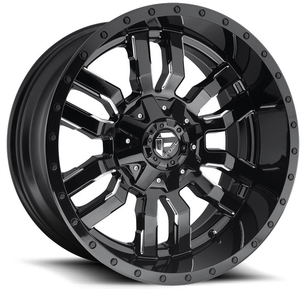 22X12 Fuel Off-Road Sledge Gloss Black Milled D595 (* May Require Trimming) 8x180 -44mm
