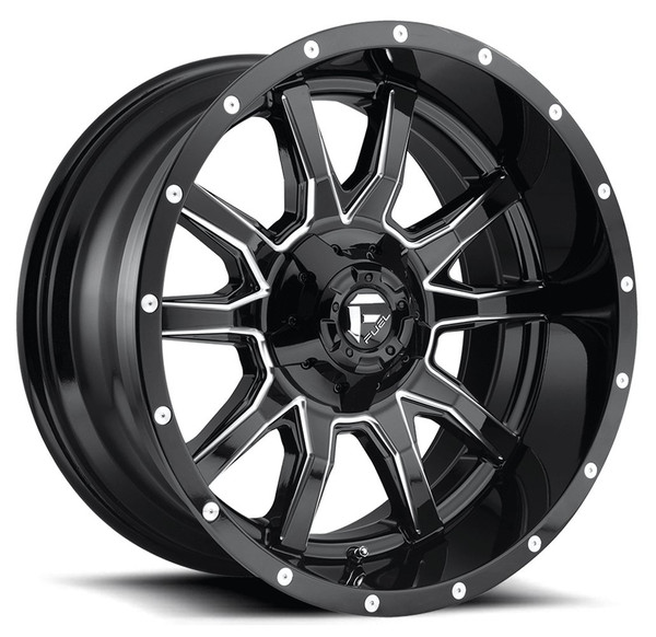 20x9 Fuel Off-Road Vandal Gloss Black Milled D627 6x135 6x5.5/139.7 1mm
