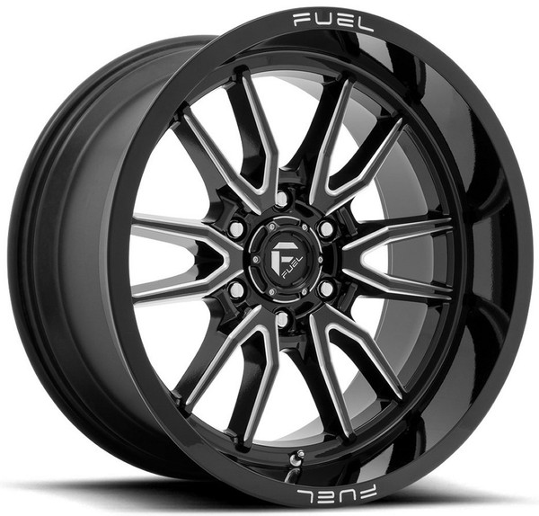 17x9 Fuel Off-Road Clash 6 Gloss Black Milled D761 6x120 1mm