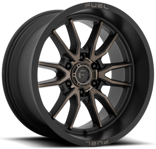 18x9 Fuel Off-Road Clash 6 Matte Black w/ Double Dark Tint D762 6x5.5/139.7 1mm