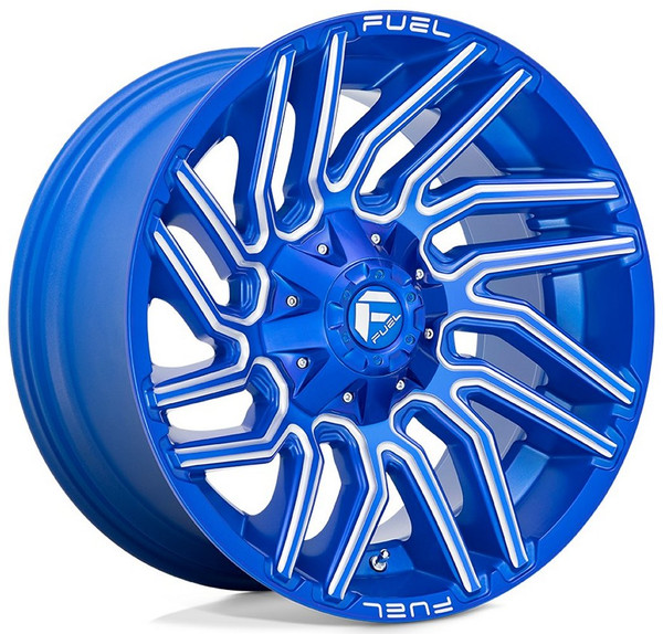 (Clearance - No Returns) 20x10 Fuel Off-Road Typhoon Anodized Blue Milled D774 8x6.5/165 -18mm