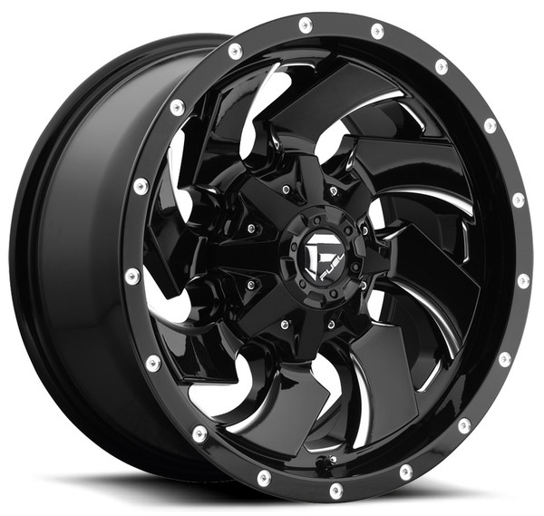 18x9 Fuel Off-Road Cleaver Gloss Black Milled D574 5x4.5/114.3 5x5/127 -12mm
