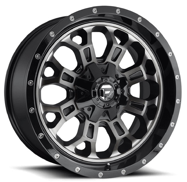 20X10 Fuel Off-Road Crush Gloss Black Double Dark Tint D561 5x4.5/114.3 5x5/127 -18mm