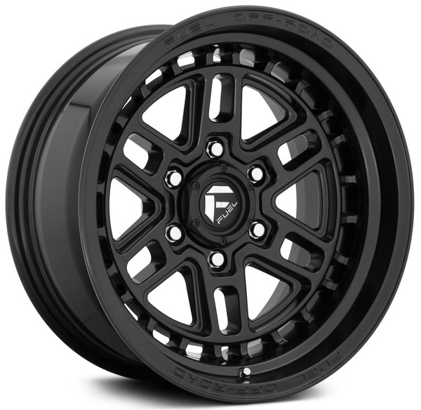 (Black Friday Sale) 17x9 Fuel Off-Road Nitro 6 Matte Black D667 6x5.5/139.7 -12mm