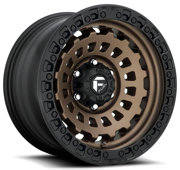 (Clearance - No Returns) 17x9 Fuel Off-Road Zephyr Bronze w/ Black Lip D634 (Truck) 8x170 -12mm