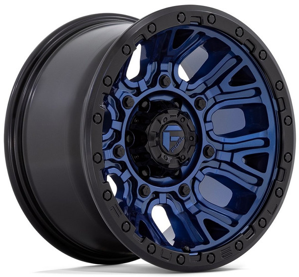 17x9 Fuel Off-Road Traction Dark Blue w/ Black Ring D827 5x5/127 -12mm