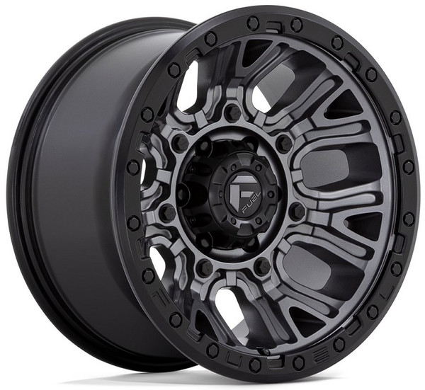 20x9 Fuel Off-Road Traction Matte Gunmetal w/ Black Ring D825 5x5/127 1mm