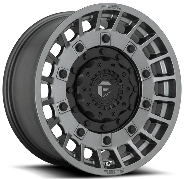 (Clearance - No Returns) 17x9 Fuel Off-Road Militia Anthracite w/ Matte Black D726 6x135 6x5.5/139.7 -12mm