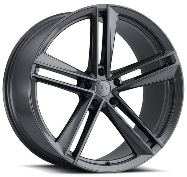 (Clearance - No Returns) 20x10 Ohm Lightning Gloss Gunmetal (Rotary Forged) 5x120 35mm