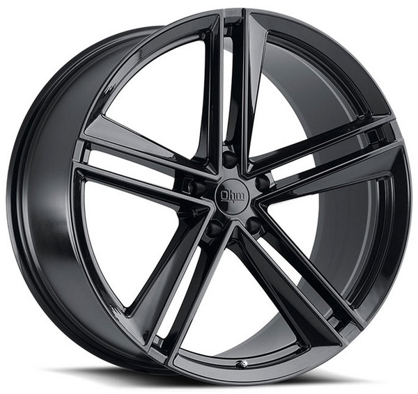 (Clearance - No Returns) 22x11 Ohm Lightning Gloss Black (Rotary Forged) 5x120 30mm