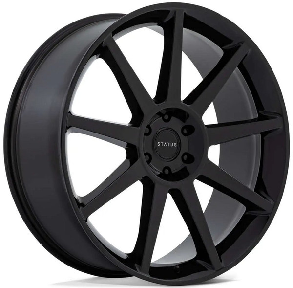 (Clearance - No Returns) 24x10 Status Mammoth Gloss Black 5x120 35mm
