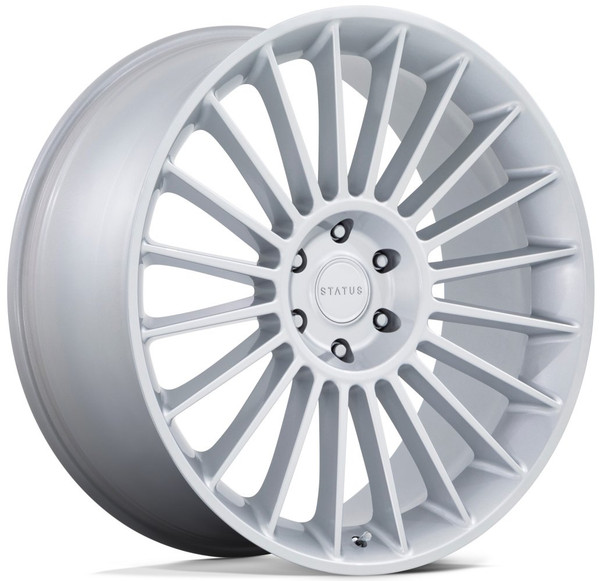 (Clearance - No Returns) 22x9.5 Status Venti Gloss Silver 5x120 30mm