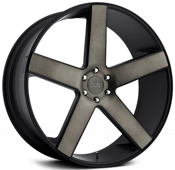 22x9.5 DUB Baller Matte Black w/ Dark Tint S116 6x5.5/139.7 19mm