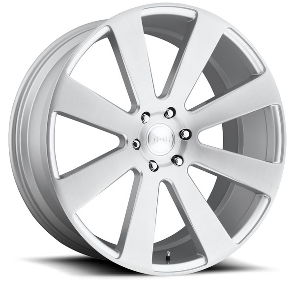 24x10 DUB 8-Ball Brushed Gloss Silver S213  6x5.5/139.7 20mm