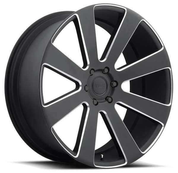 24x10 Dub 8-Ball Matte Black/Milled S187 6x5.5/139.7 20mm