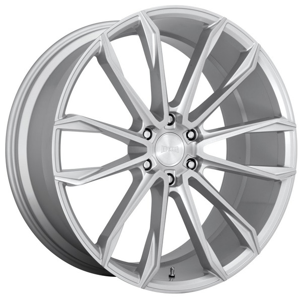 (Clearance - No Returns) 24x10 DUB Clout Gloss Silver S248 6x5.5/139.7 30mm