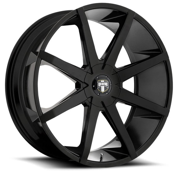 24x9.5 Dub Push All Gloss Black S110 6x135 6x5.5/139.7 25mm