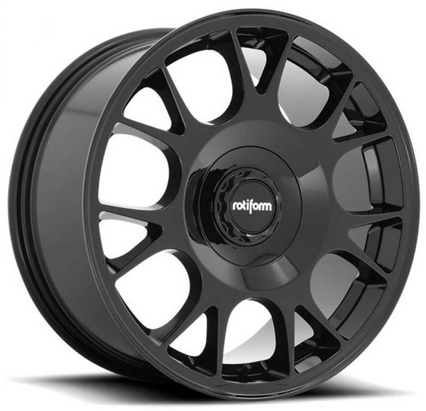 (Clearance - No Returns) 20x8.5 Rotiform TUF-R Gloss Black R187 5x112 5x4.5/114.3 35mm