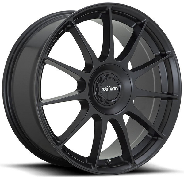 20x8.5 Rotiform DTM Satin Black R168 5x112 5x120 35mm