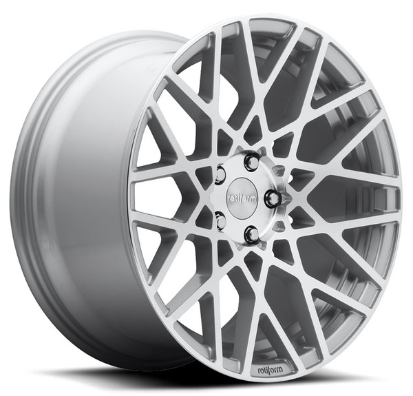 18x8.5 Rotiform BLQ Silver Machined R110 5x4.5/114.3 38mm