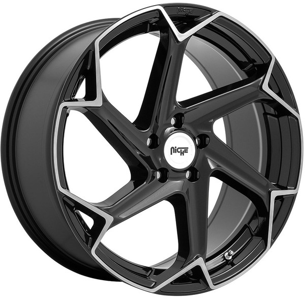 (Clearance - No Returns) 20x10.5 Niche Flash Gloss Black Brushed M255 5x112 40mm