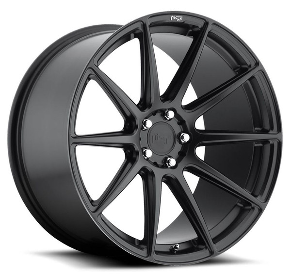 20x10.5 Niche Essen Matte Black M147 5x120 35mm