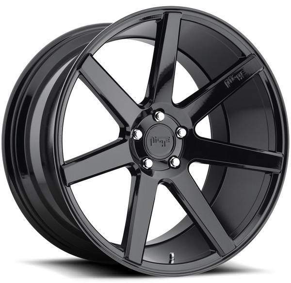 20x9 Niche Verona All Gloss Black M168 5x115 18mm
