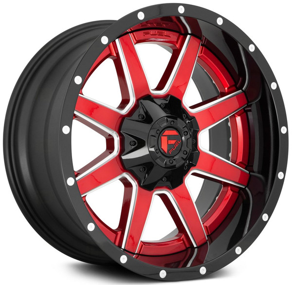 (Clearance - No Returns) 20x10 Fuel Off-Road Maverick Gloss Red (Multi Piece) D250 6x135 6x5.5/139.7 -19mm