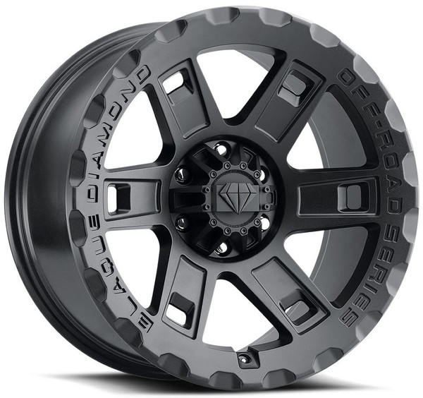 17x9 Blaque Diamond Off-Road BD-O801 Matte Textured Black (Flow Forged) 5x5/127 5x5.5/139.7 -12mm