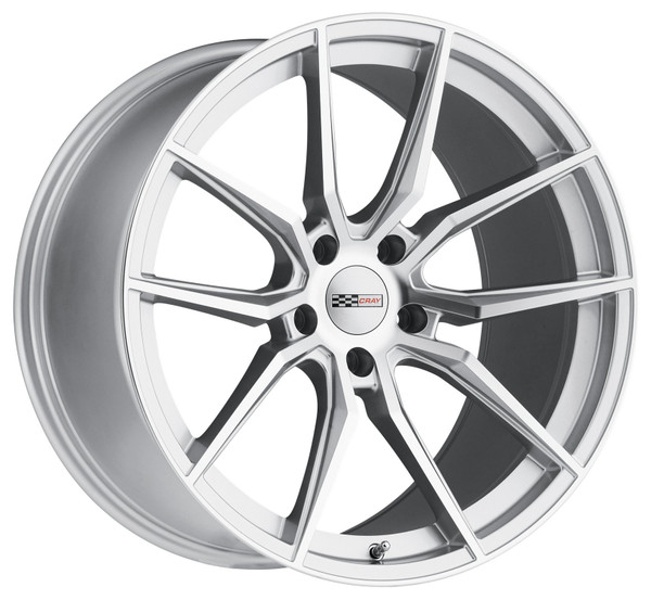 (Clearance - No Returns) 20x9 Cray Spider Silver w/ Mirror Cut Face (Rotary Forged) 5x120 38mm