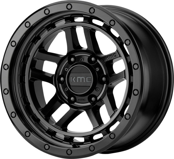 17x8.5 KMC KM540 Recon Satin Black 5x5/127 18mm