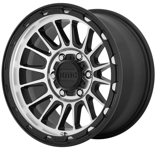 17x9 KMC KM542 Impact Satin Black Machined 6x5.5/139.7 18mm