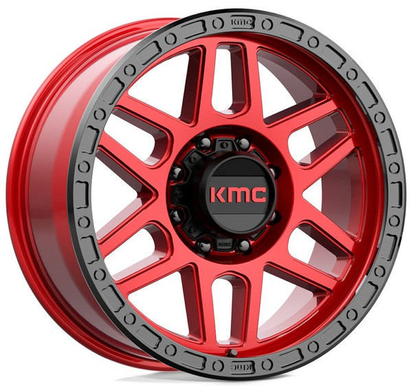 (Clearance - No Returns) 20x9 KMC KM544 Mesa Candy Red w/ Black Ring 8x180 0mm
