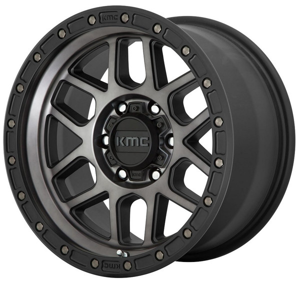 17x9 KMC KM544 Mesa Satin Black w/ Grey Tint 5x5/127 -12mm