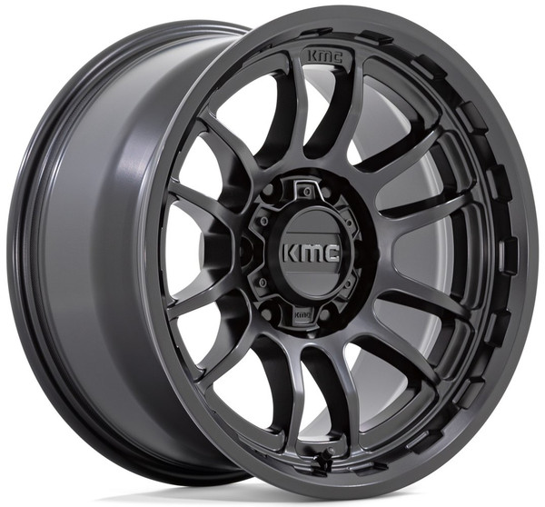 17x8.5 KMC KM727 Wrath Satin Black 5x5/127 0mm