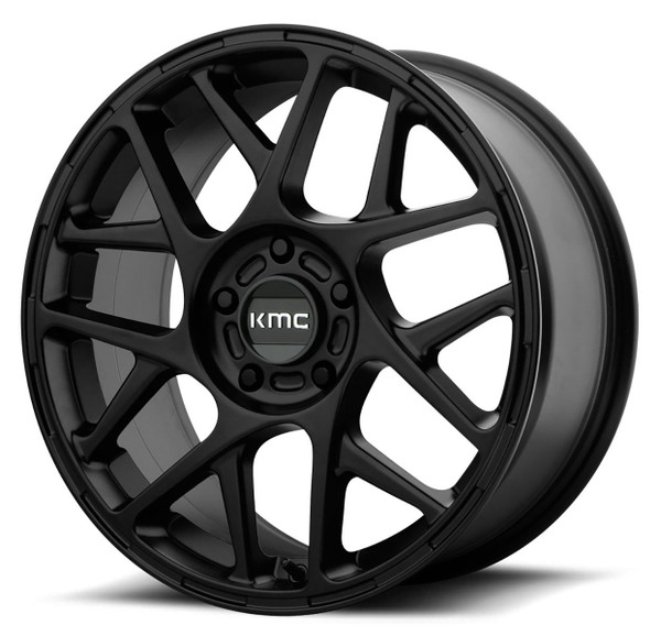 17x8 KMC KM708 Bully Satin Black 5x4.5/114.3 38mm