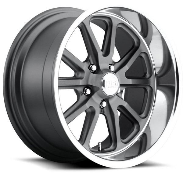 18x9.5 US Mags U111 Rambler Gray w/ Diamond Cut Lip 5x5/127 1mm