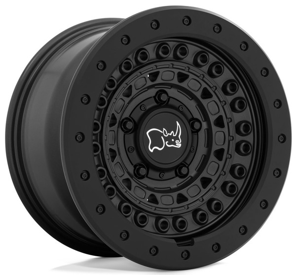 17x8.5 Black Rhino Barricade Gun Black w/ Black Rock Guard 6x4.5/114.3 0mm