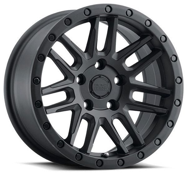 (Clearance - No Returns) 17x8 Black Rhino Arches Matte Black 5x100 30mm
