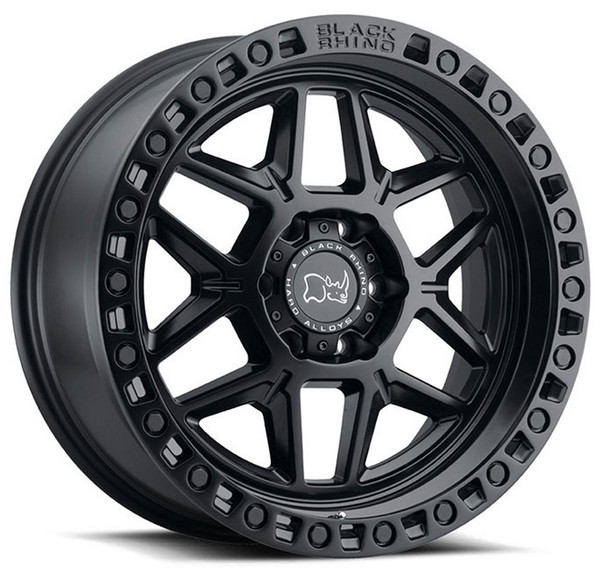 20x9 Black Rhino Kelso Matte Black w/ Black Bolts 6x4.5/114.3 18mm