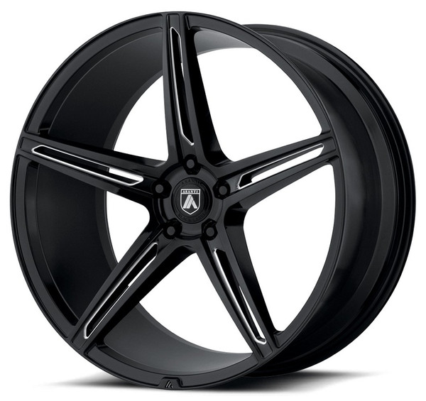 20x8.5 Asanti ABL-22 Gloss Black Milled 5x4.5/114.3 38mm