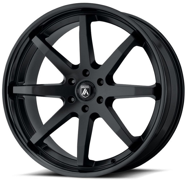 (Clearance - No Returns) 20x9 Asanti ABL-32 Satin Black w/ Gloss Black Lip 6x135 30mm