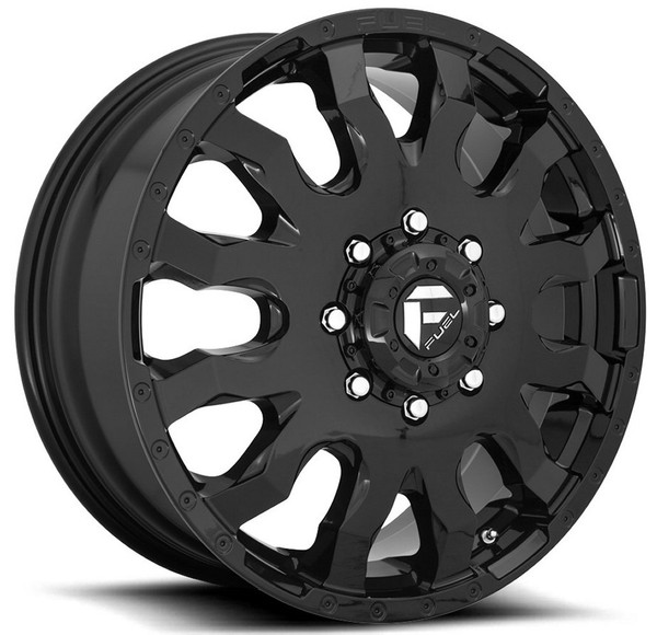 (Clearance - No Returns) 20x8.25 Fuel Off-Road Blitz Gloss Black Dually Front D675 8X170 105MM 125.1 C.B.