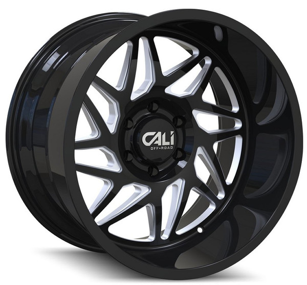 20x9 Cali Off-Road Gemini 9112BM Gloss Black w/ Milled Spokes 8x170 0mm