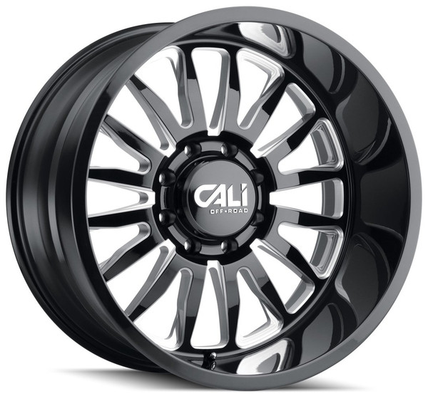 20x9 Cali Off-Road Summit 9110 Gloss Black w/ Milled Spokes 5x5.5/139.7 0mm