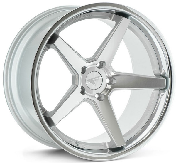 22x11 Ferrada FR3 Machine Silver w/ Chrome Lip 5x112 20mm