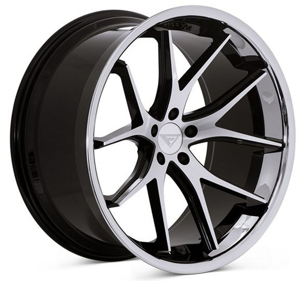 20x10 Ferrada FR2 Machine Black w/ Chrome Lip 5x4.5/114.3 45mm