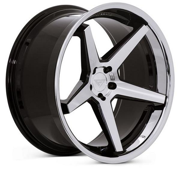 22x11 Ferrada FR3 Machine Black w/ Chrome Lip 5x112 20mm
