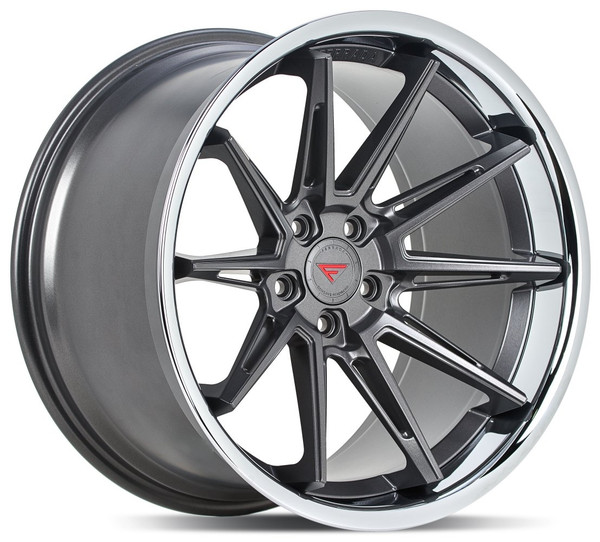 20x12 Ferrada CM2 Matte Graphite w/ Chrome Lip 5x4.5/114.3 20mm